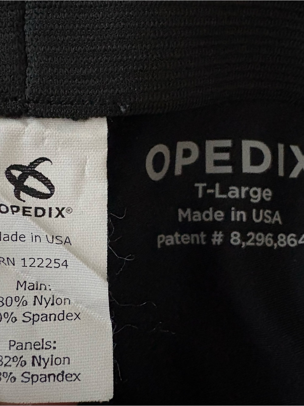 Opedix Knee Support Tights Men’s XL Black Compression Running Pants - Picture 10 of 10